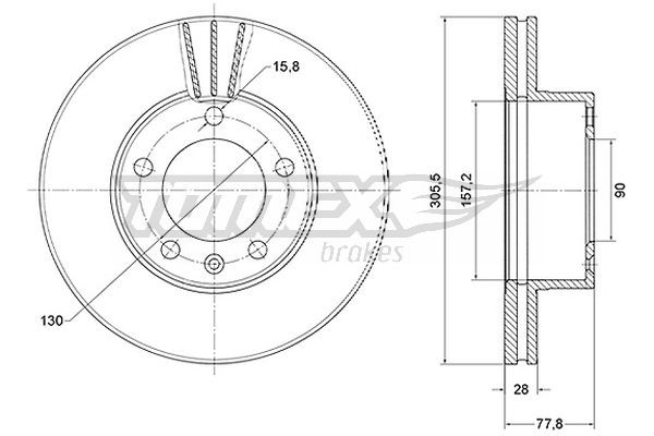 TOMEX Brakes Bremsscheibe